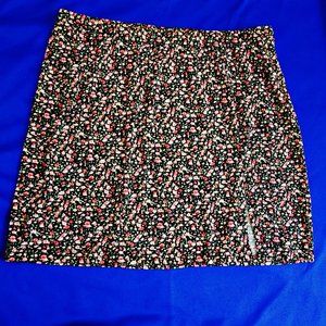 Shein floral skirt with slit hem Size XL